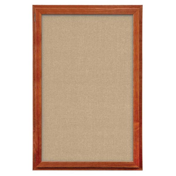 United Visual Products Indoor Enclosed Combo Board, 72"x36", Satin Frame/Grey & Cinnabar UVCB7236-GREY-CINNABA